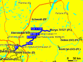 Anfahrt Berlin-Moryn